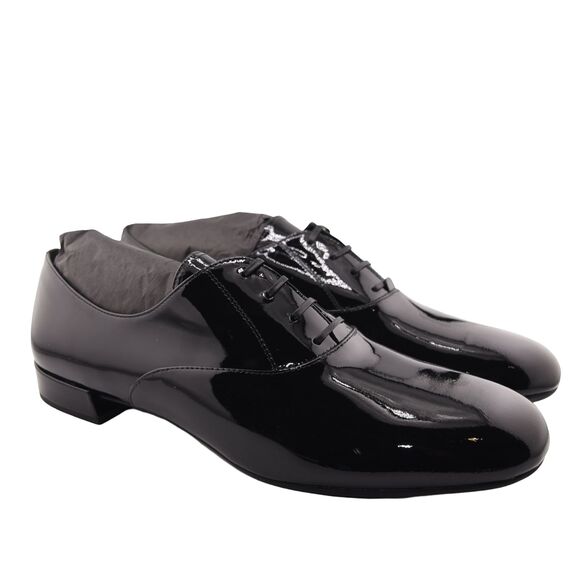 PRADA New Patent Leather Derby Oxfords  Shoes European Employee Uniform 40 7.5 - Picture 1 of 11